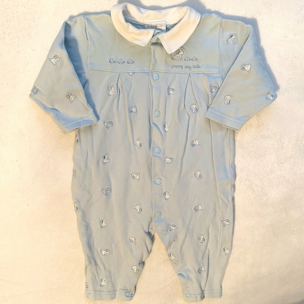 Vintage Carters If They Could Just Stay Little One Piece Outfit 9M Dogs boy baby